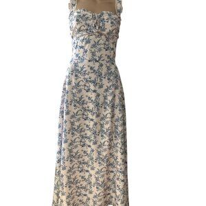 Fabulous Floral Corset Midi Classy Dress